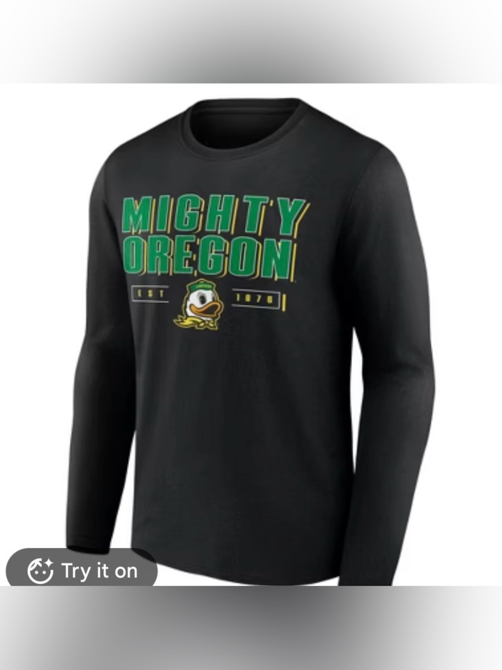 Oregon Ducks 'Mighty Oregon' Black Long-Sleeve Tee